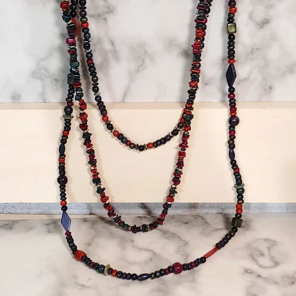 Colorful Layered Necklace Set - Picture 2 of 5